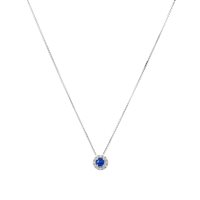 Collana Gazzola Gioielli Donna in Oro Zaffiro 0.1 Ct GI-2307C-8-1-CV13-4-Z-ST-N-F-VS - GI-2307C-8-1-CV9-4-Z-ST-N-G-SI